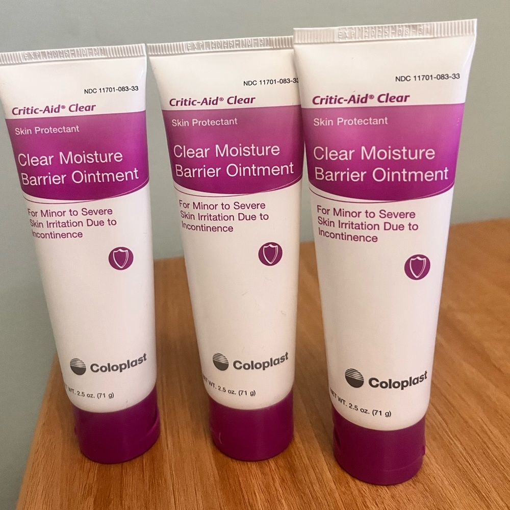 3 tubes CRITIC-AID CLEAR  Moisture Barrier Ointment - Purple